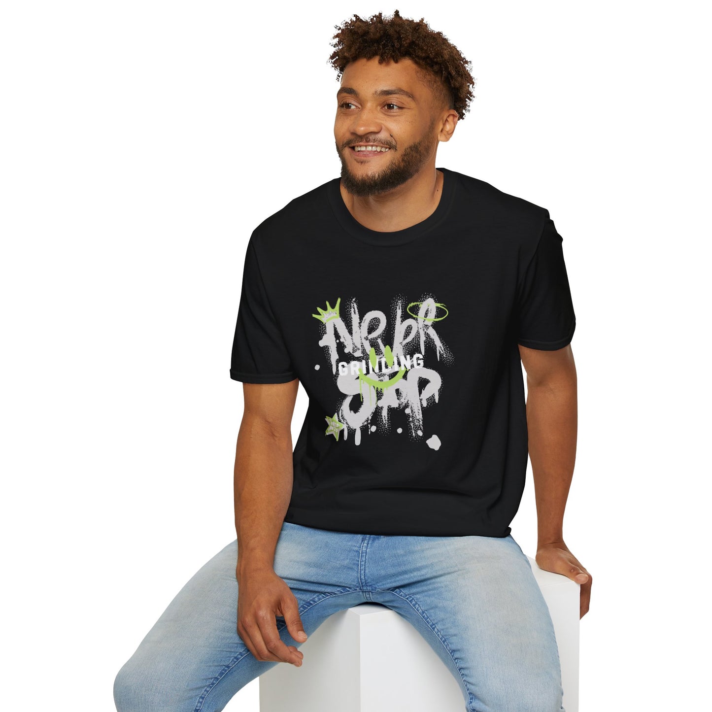Never Stop Grinding Graffiti Tee