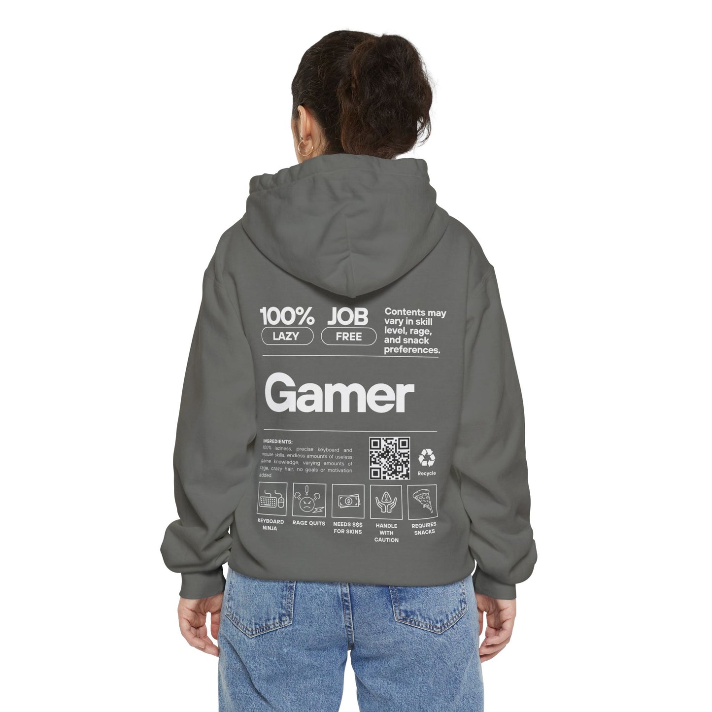 Gamer Hoodie | Funny Gamer Sweatshirt | Gamer Ingredients | Gamer Nutritional Facts | Esports Hoodie