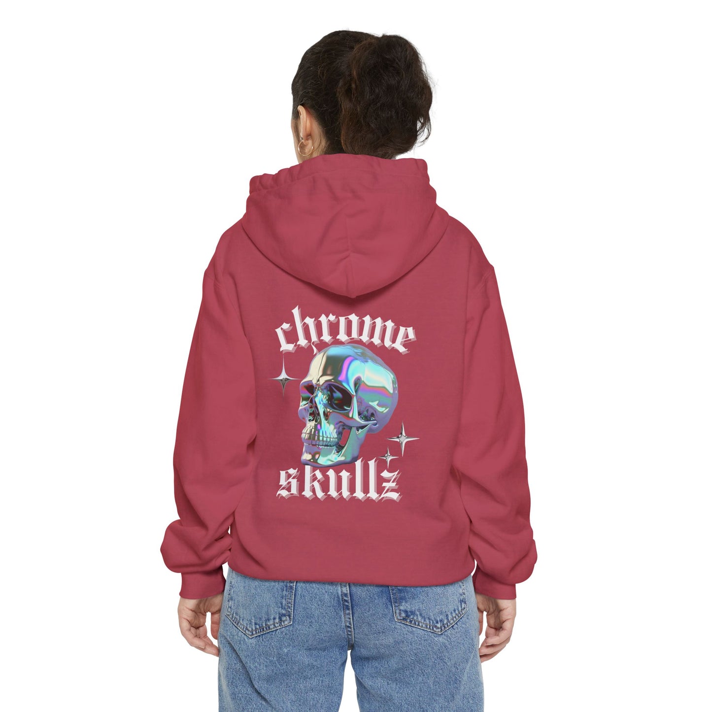 Chrome Skullz Hoodie | Unisex Cozy Sweatshirt | Trendy Streetwear | Halloween Apparel
