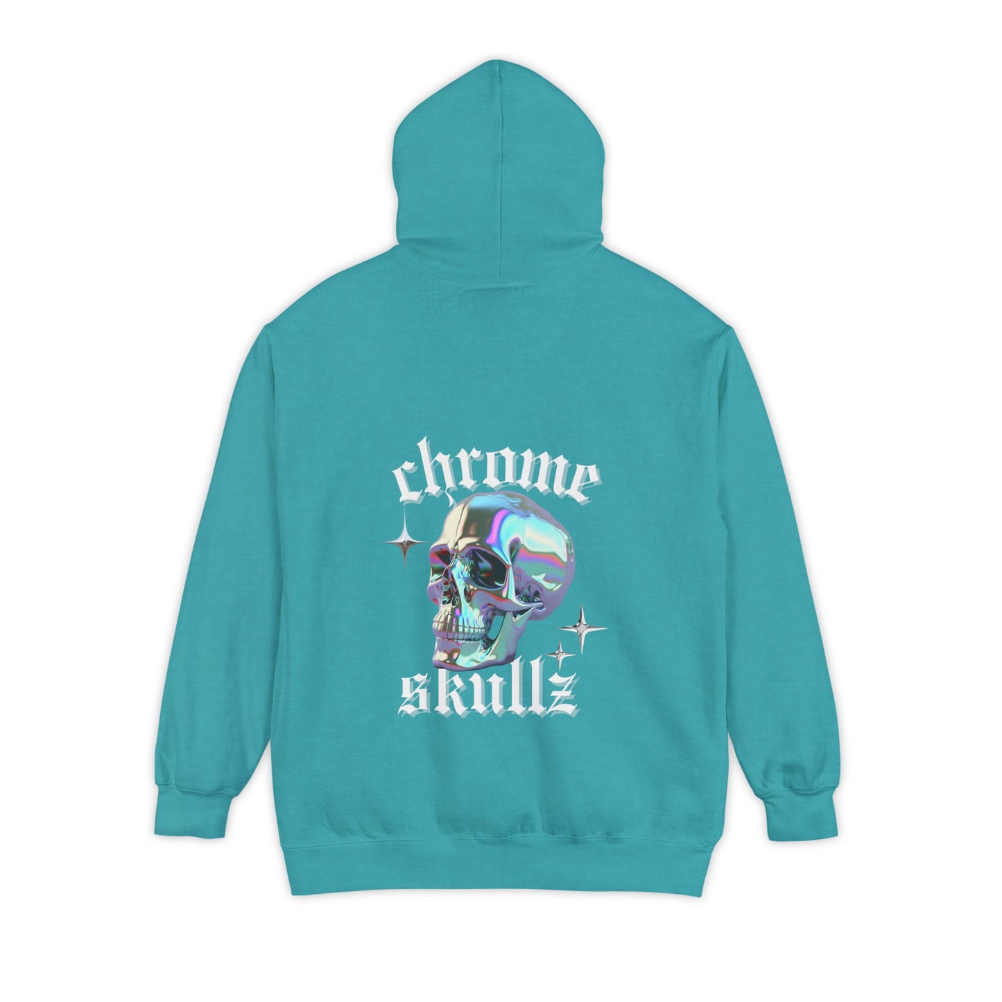 Chrome Skullz Hoodie | Unisex Cozy Sweatshirt | Trendy Streetwear | Halloween Apparel