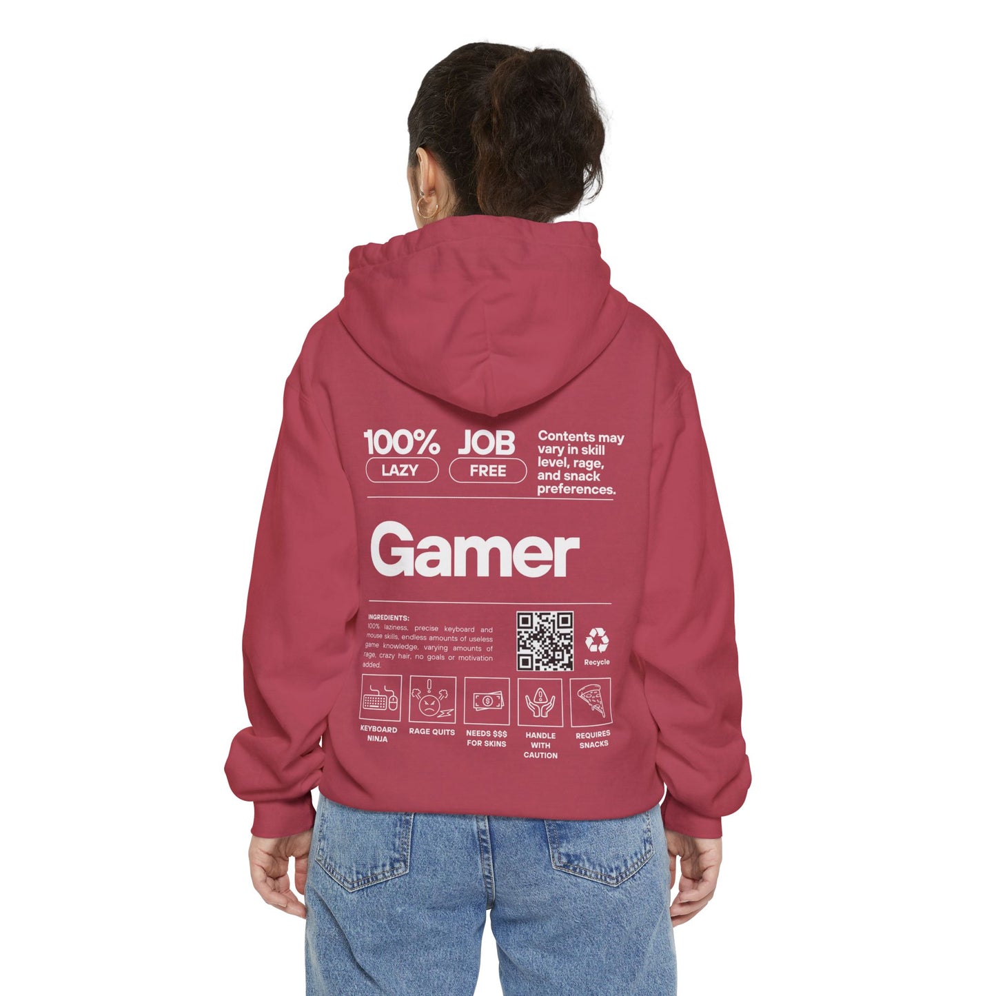 Gamer Hoodie | Funny Gamer Sweatshirt | Gamer Ingredients | Gamer Nutritional Facts | Esports Hoodie