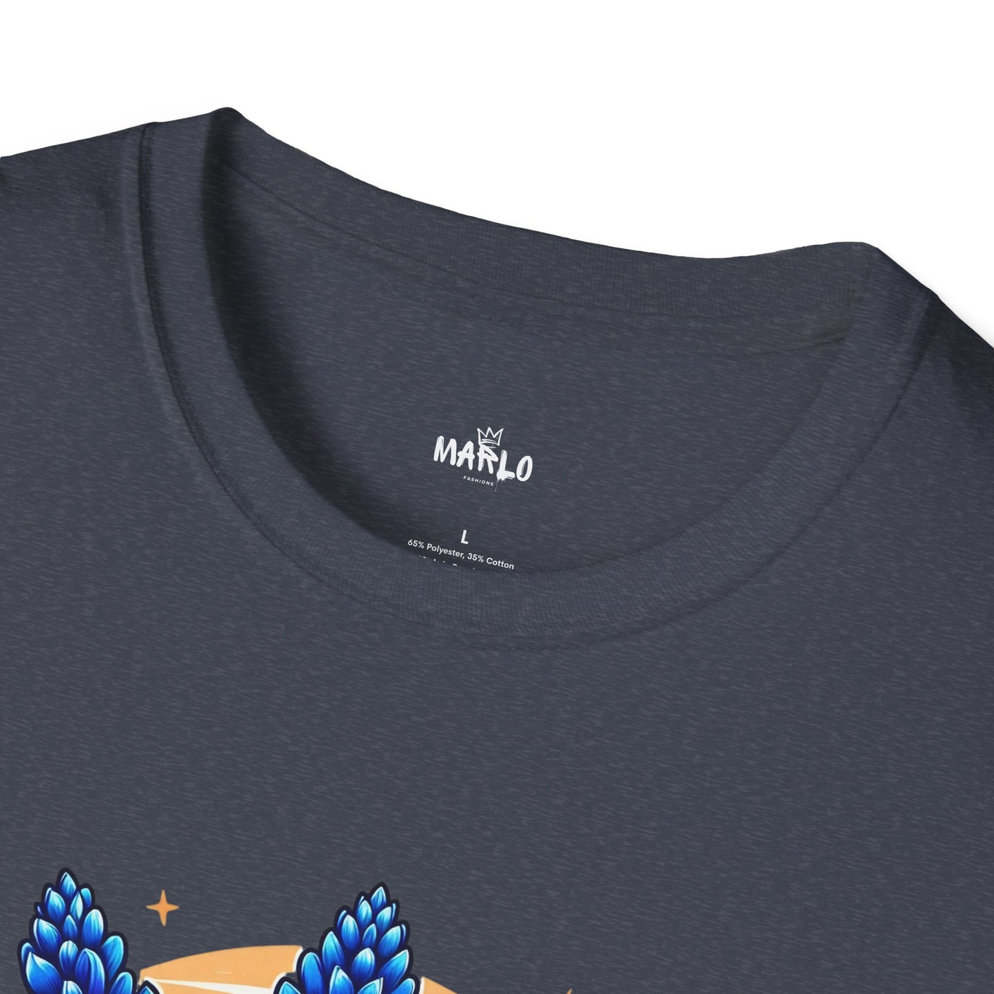Texas State Flag Softstyle T-Shirt with Bluebonnet Flowers