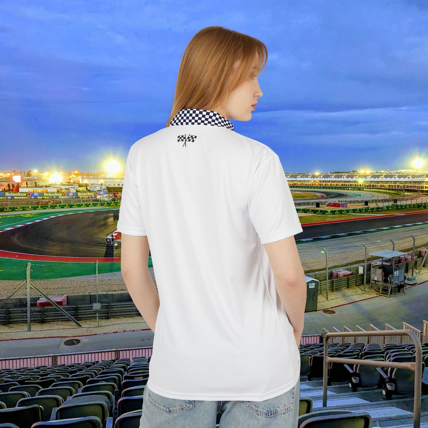 Checkered Flag Racing Polo Shirt