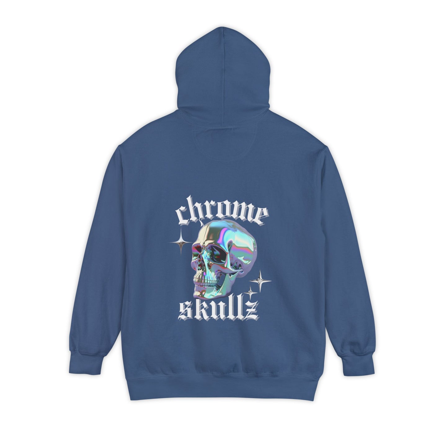 Chrome Skullz Hoodie | Unisex Cozy Sweatshirt | Trendy Streetwear | Halloween Apparel