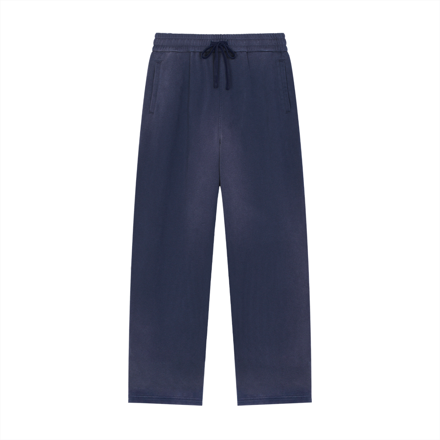 Faded Straight-Leg Cotton Blend Sweatpants