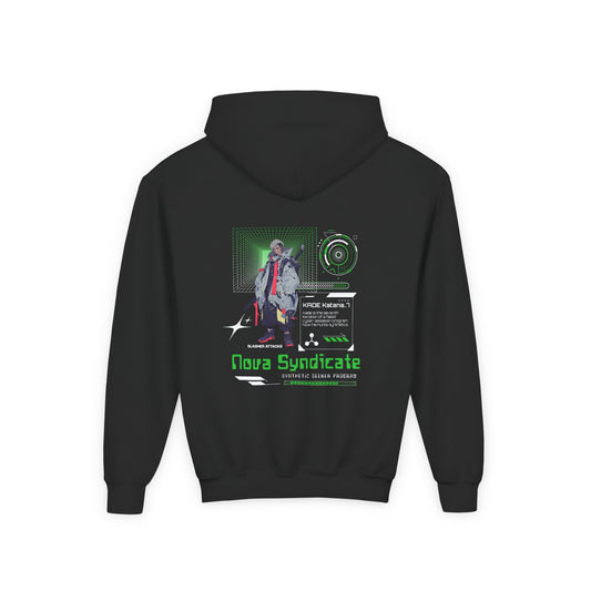 Youth Nova Syndicate Cyberpunk Hoodie - KADE Katana Edition