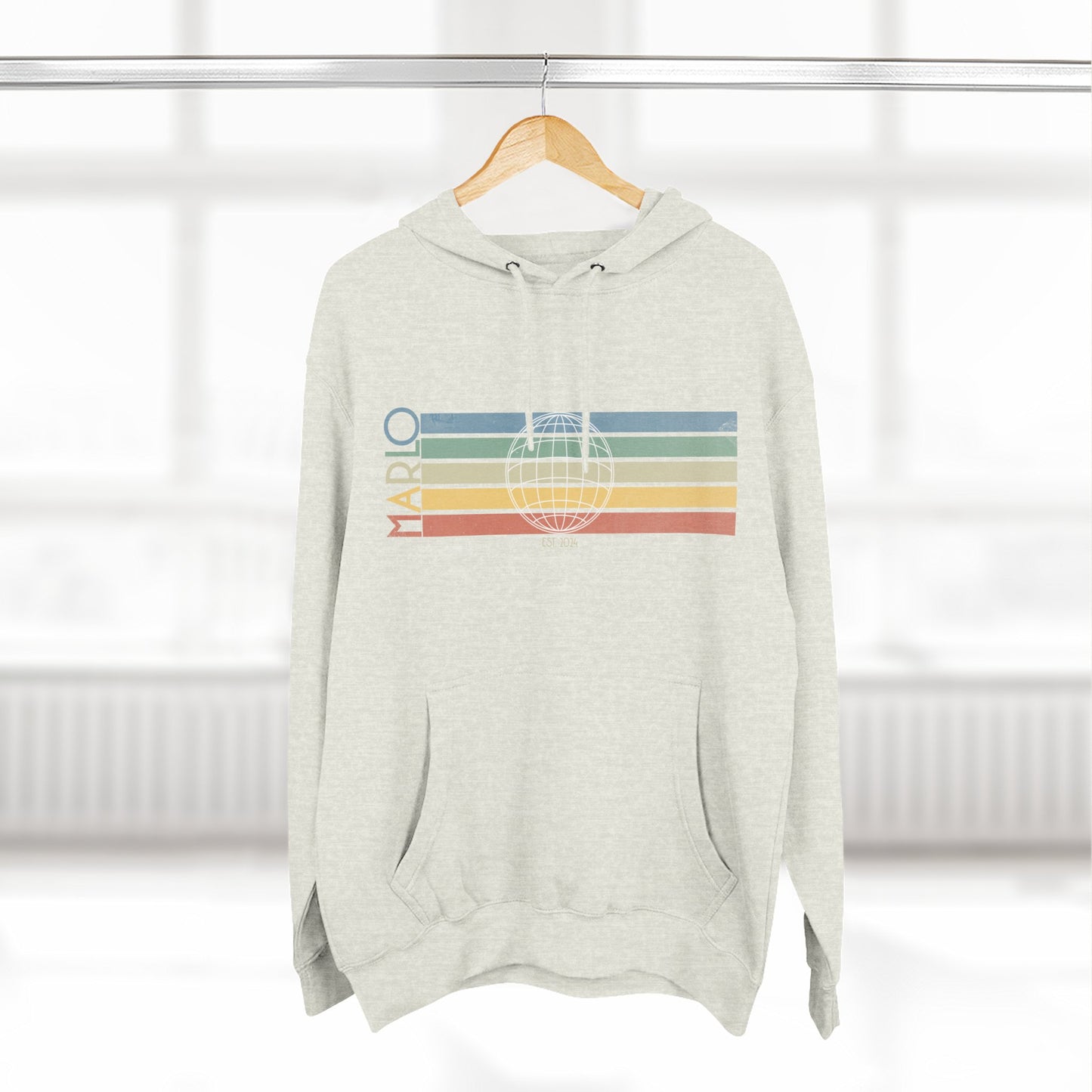 MARLO Vintage Stripe Hoodie – Global Grid Edition