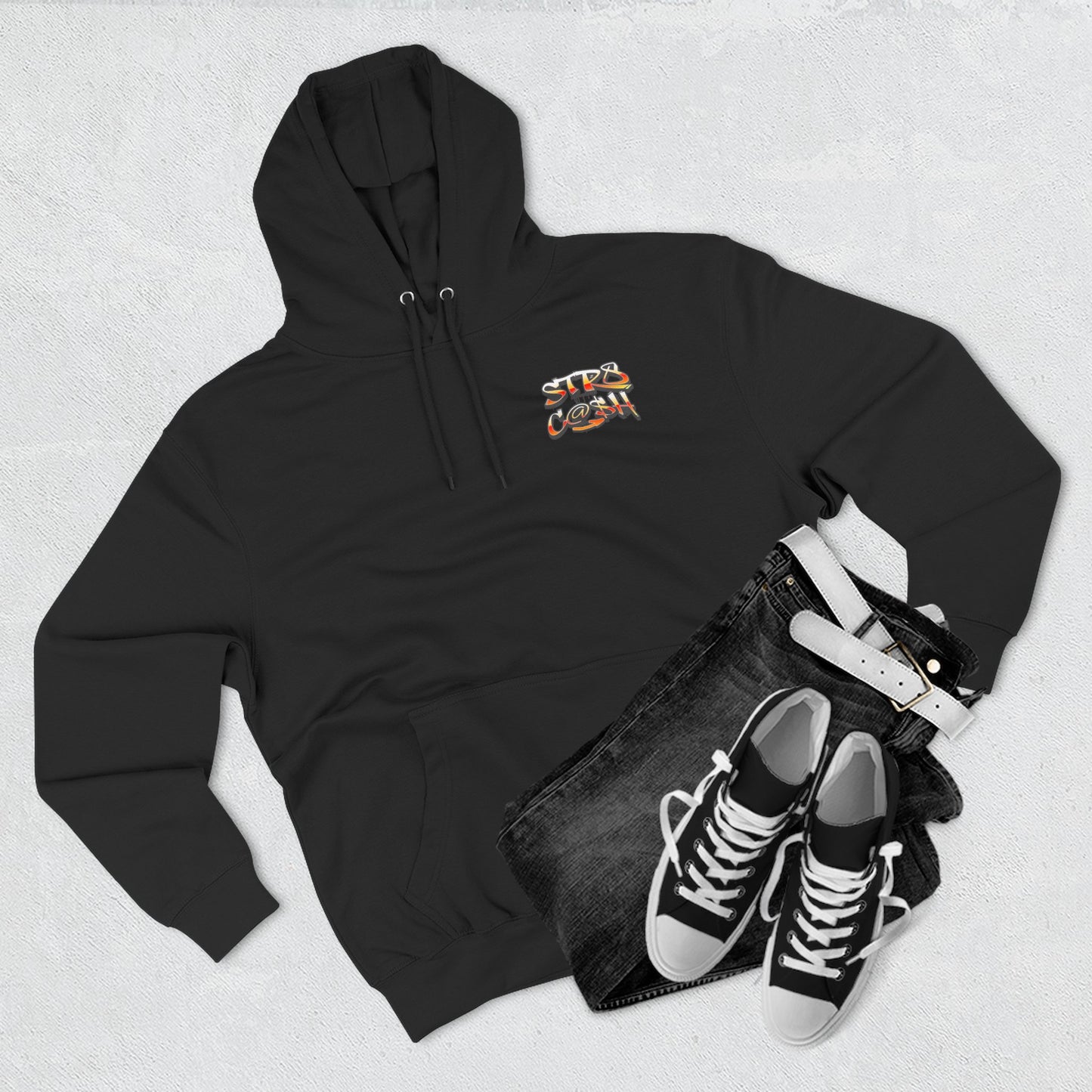 STR8 C@$H Flame Hoodie – Urban Heat, No Cap