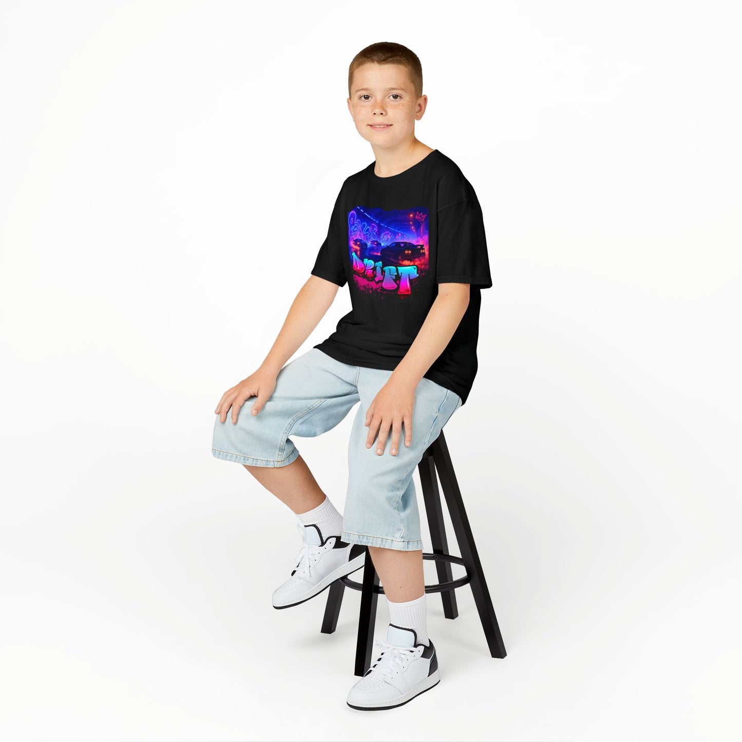 Neon Drift Kings Youth Tee – Street Racing Edition