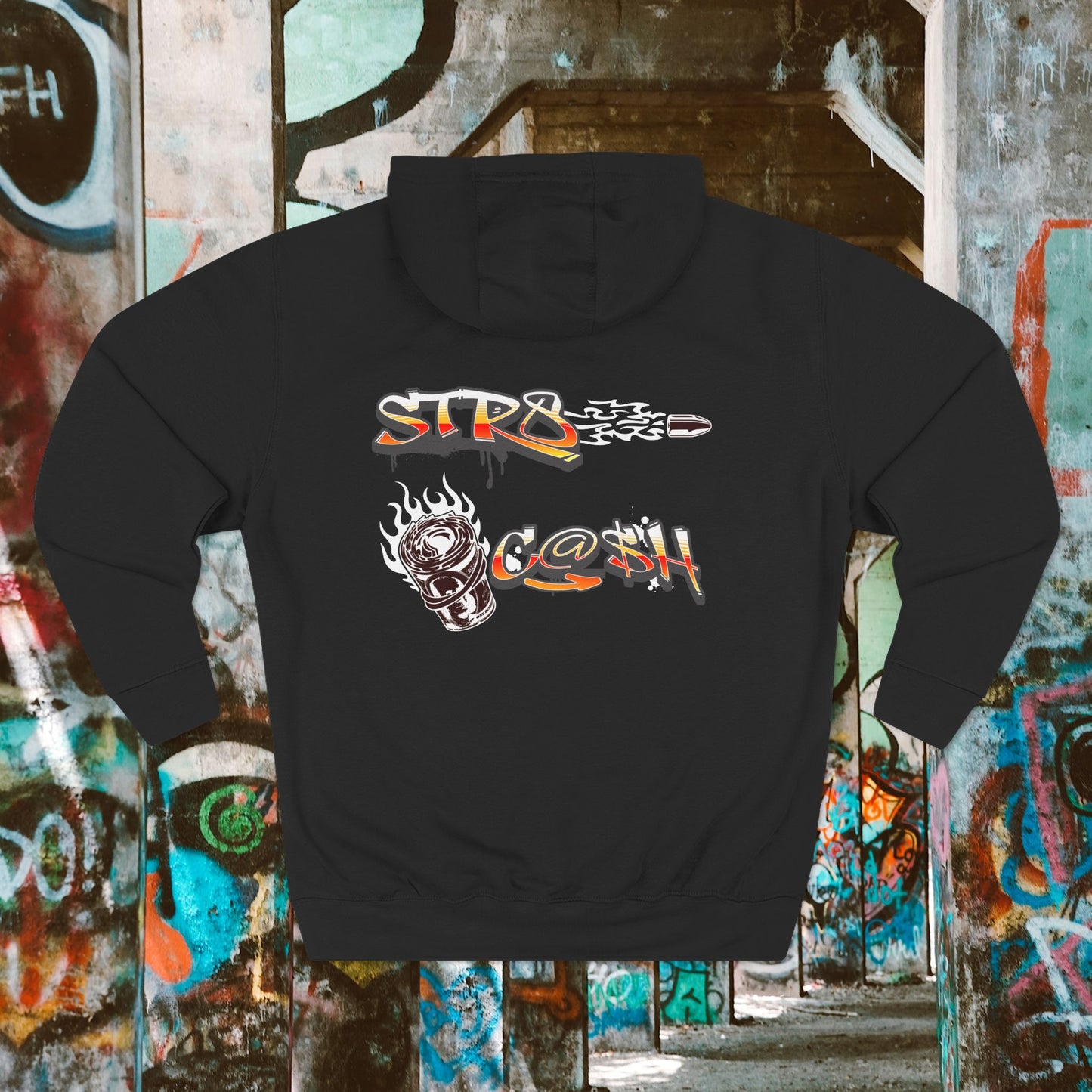STR8 C@$H Flame Hoodie – Urban Heat, No Cap