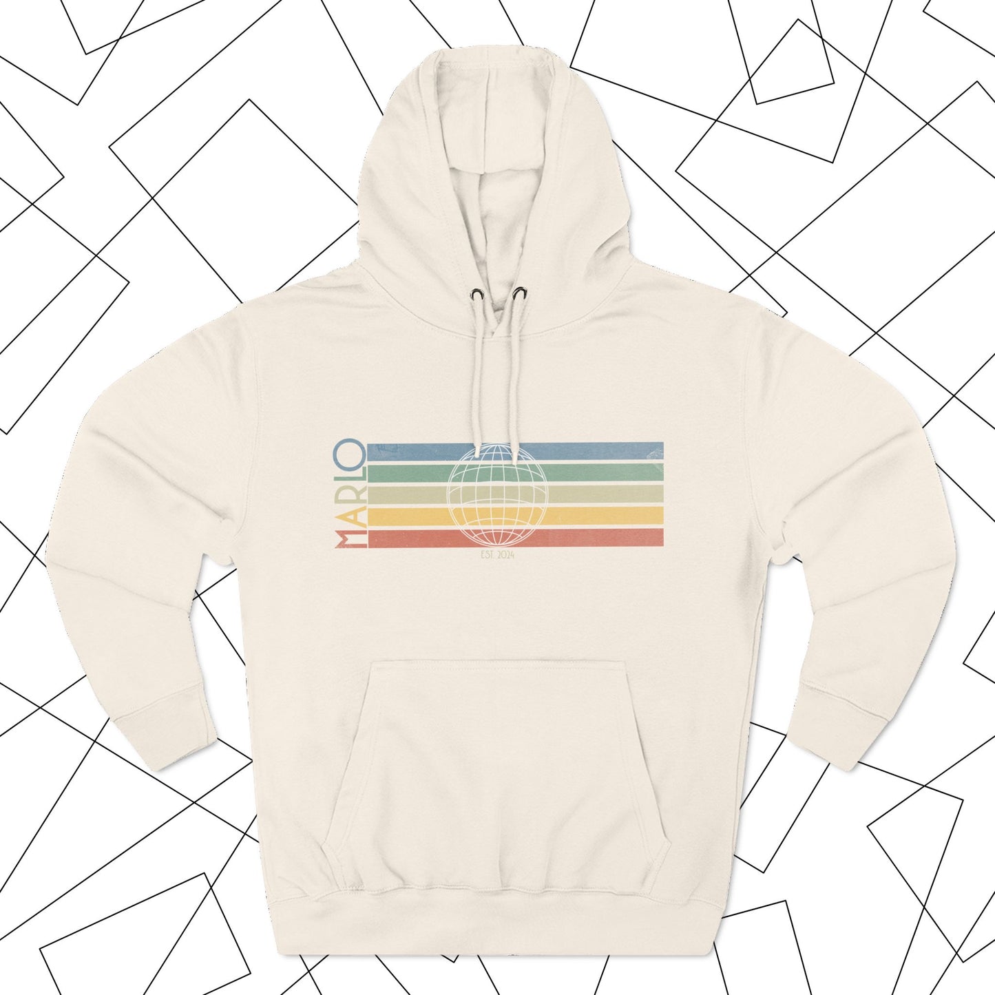 MARLO Vintage Stripe Hoodie – Global Grid Edition