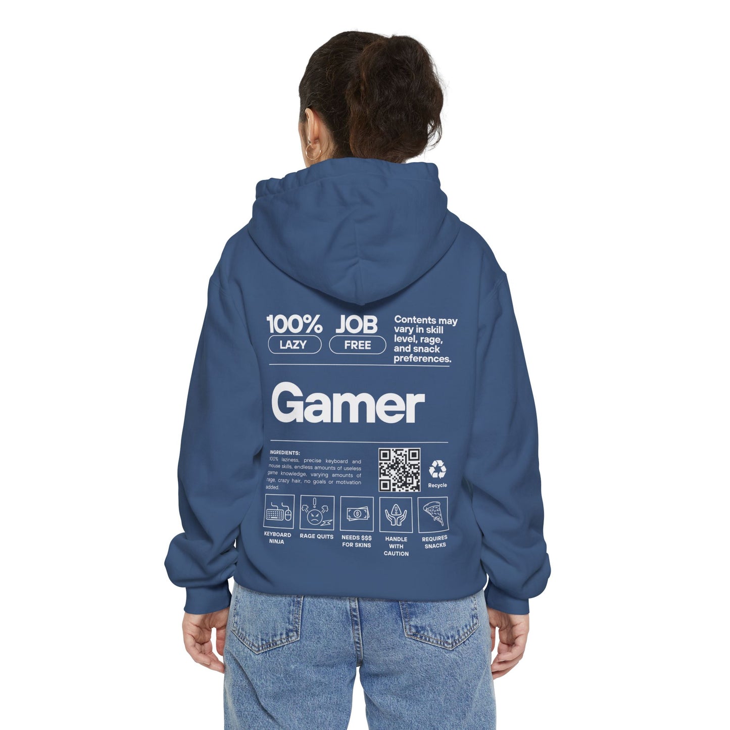 Gamer Hoodie | Funny Gamer Sweatshirt | Gamer Ingredients | Gamer Nutritional Facts | Esports Hoodie