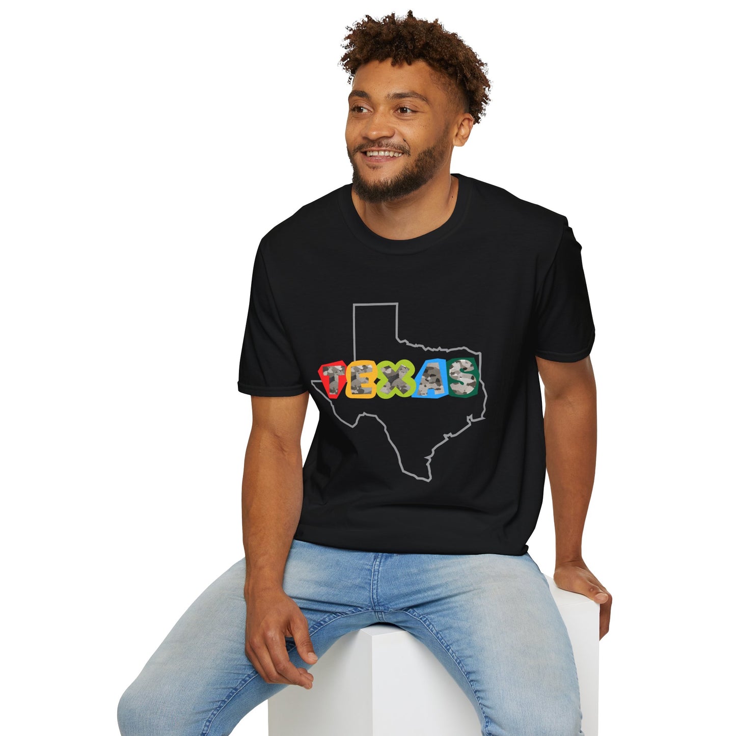 Texas Graphic Tee, Unisex Softstyle T-Shirt, Texas Pride Shirt, Casual Wear, Gift for Texans, Summer Apparel