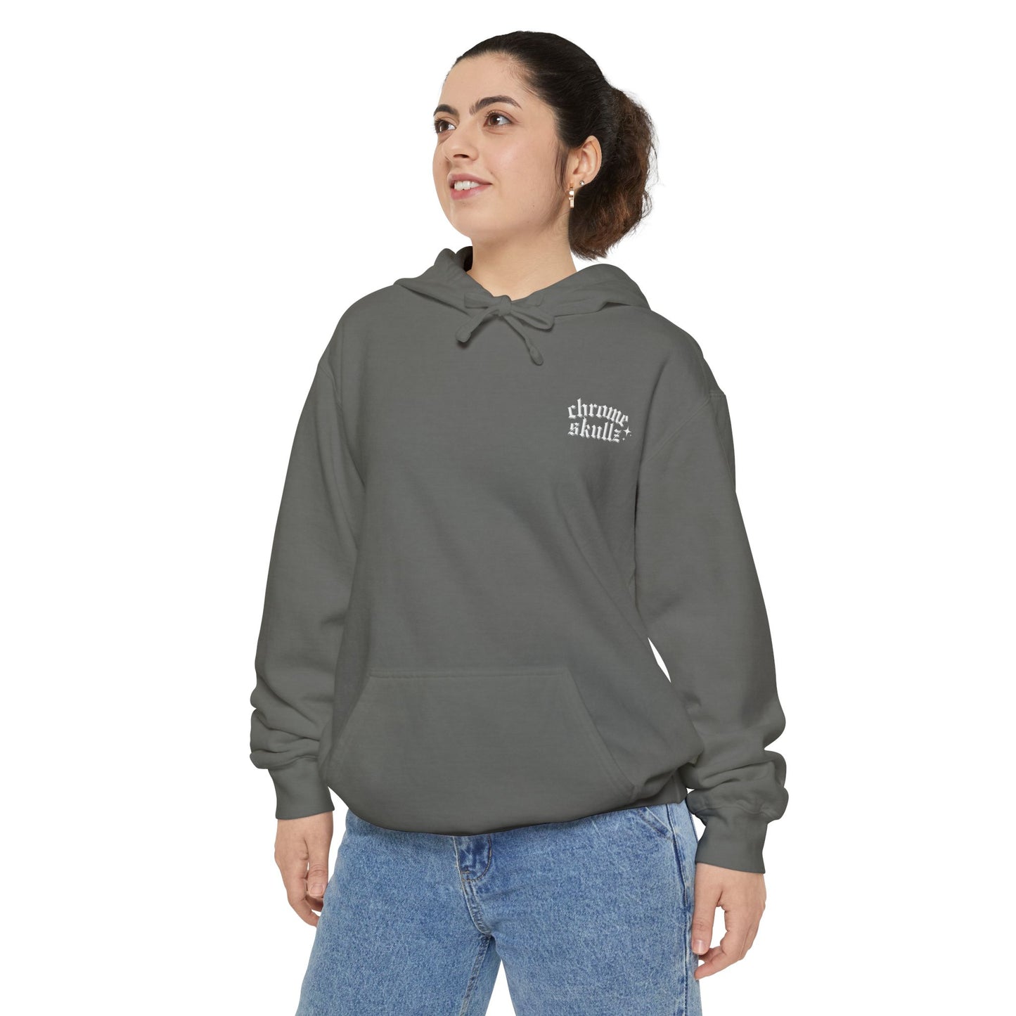 Chrome Skullz Hoodie | Unisex Cozy Sweatshirt | Trendy Streetwear | Halloween Apparel