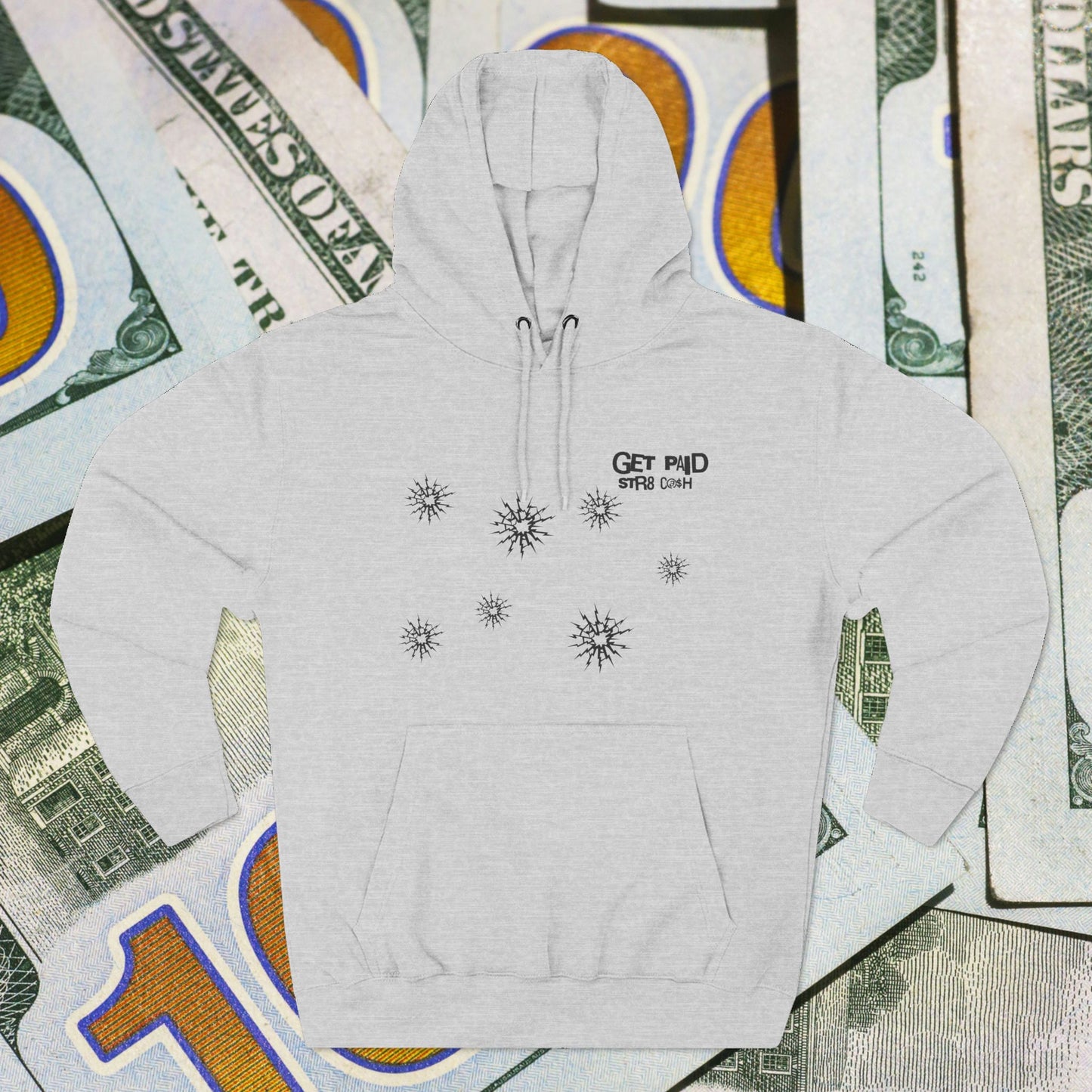 GET PAID STR8 C@$H Hoodie – Teddy Bandit Edition