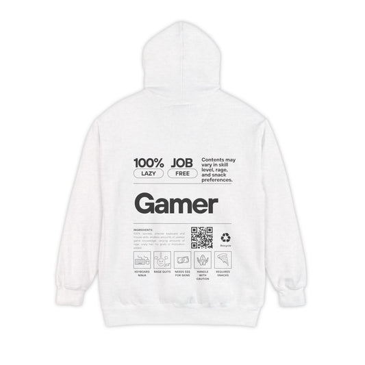 Gamer Hoodie | Funny Gamer Sweatshirt | Gamer Ingredients | Gamer Nutritional Facts | Esports Hoodie