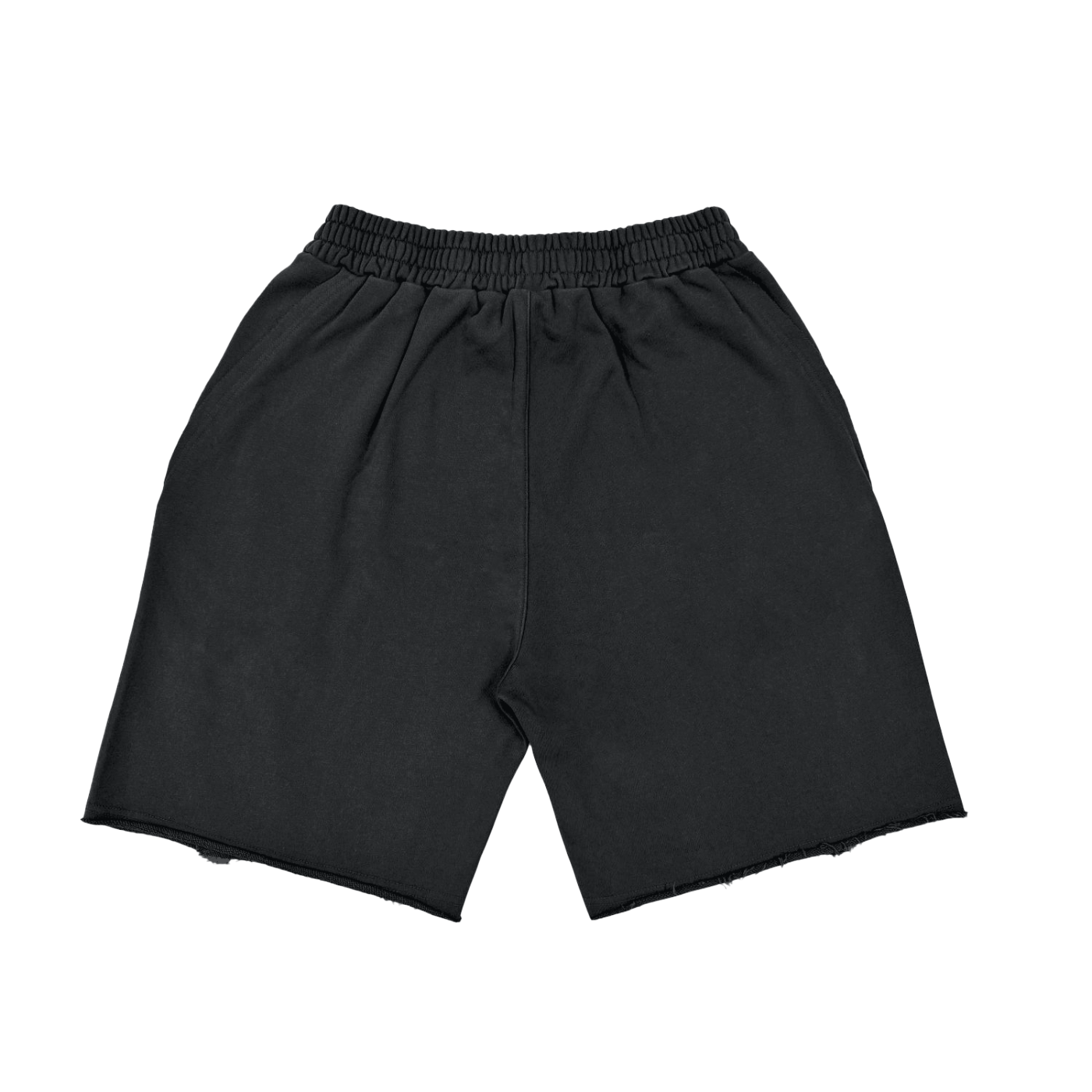 Vintage Washed Flames Pattern Cotton Shorts