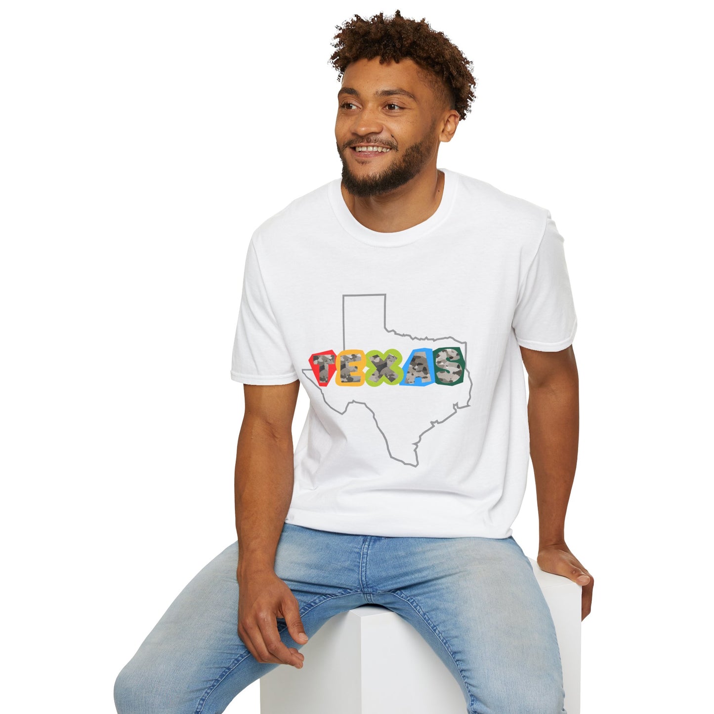 Texas Graphic Tee, Unisex Softstyle T-Shirt, Texas Pride Shirt, Casual Wear, Gift for Texans, Summer Apparel