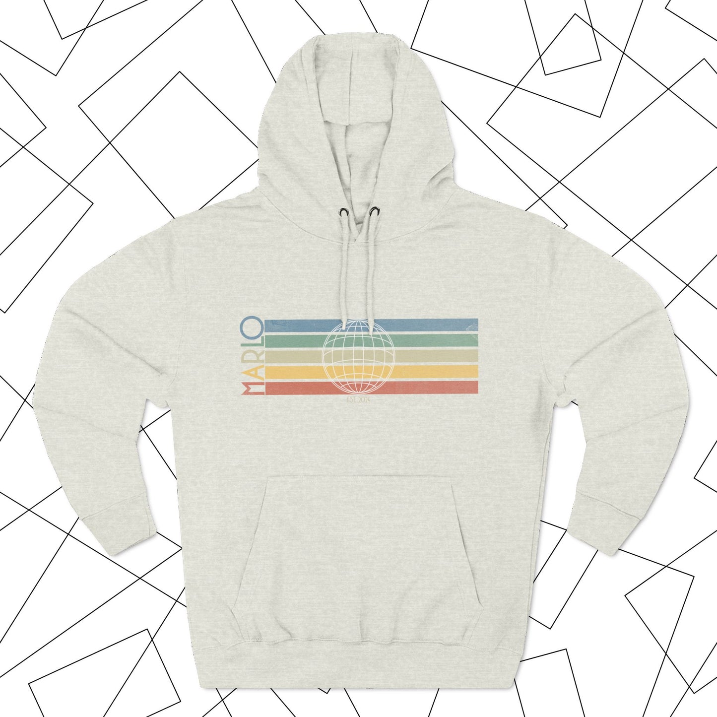 MARLO Vintage Stripe Hoodie – Global Grid Edition