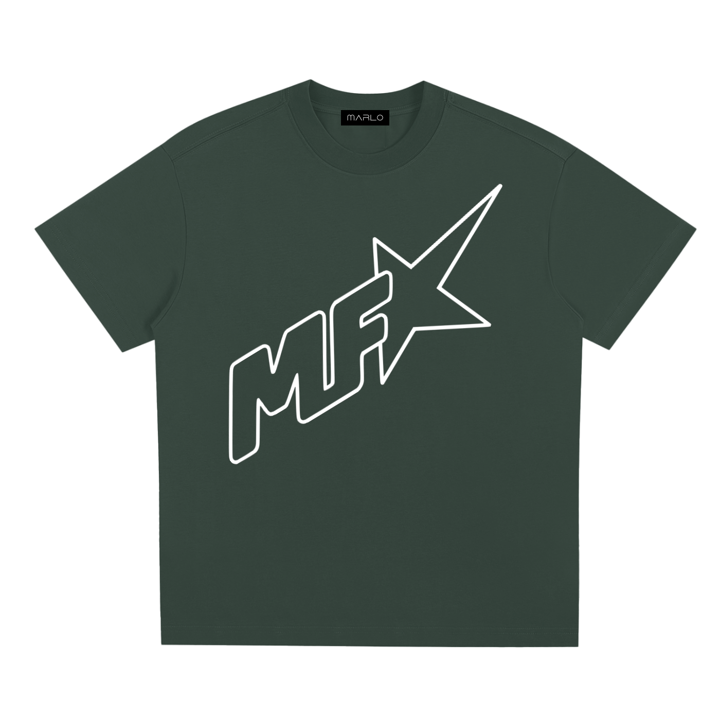 unisex logo t-shirt,MF star tee,quick-dry cotton blend shirt,oversized streetwear tee,Sorona fabric,MARLO Fashions