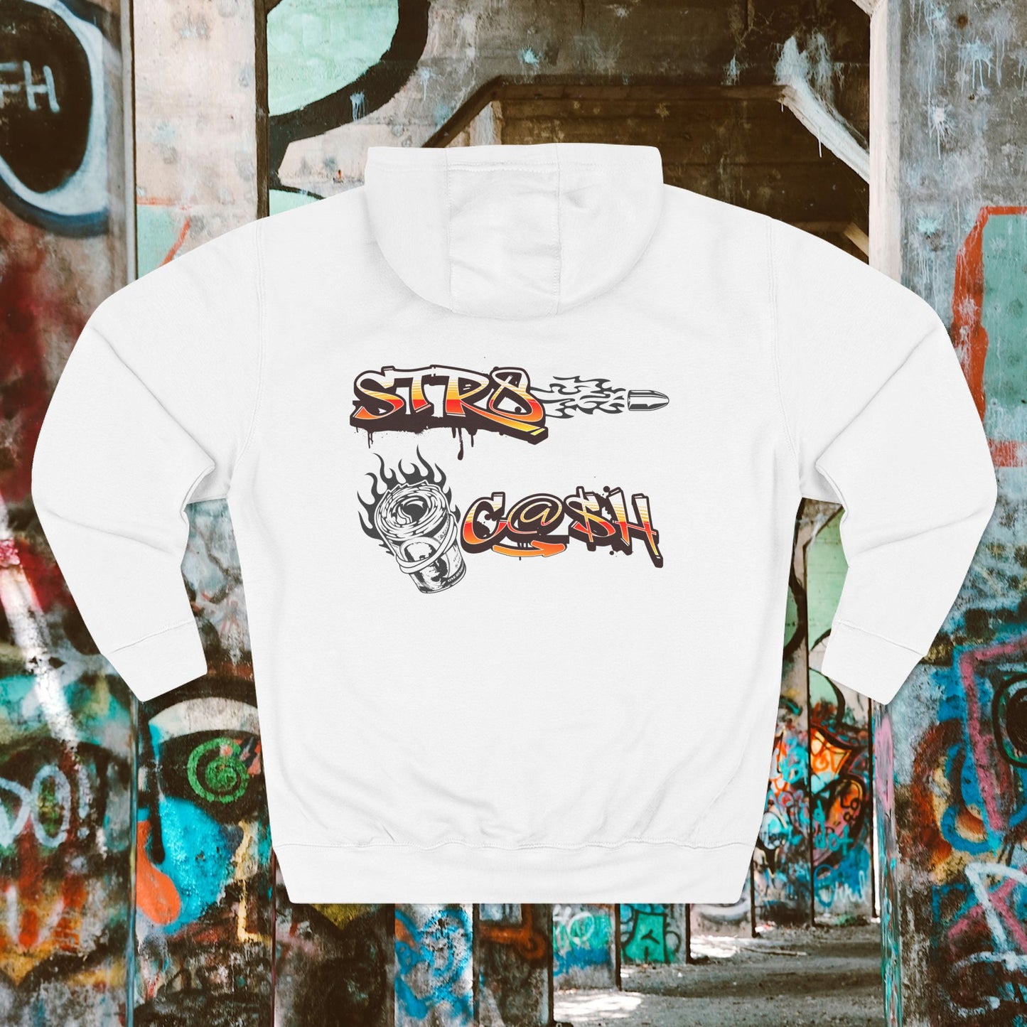 STR8 C@$H Flame Hoodie – Urban Heat, No Cap