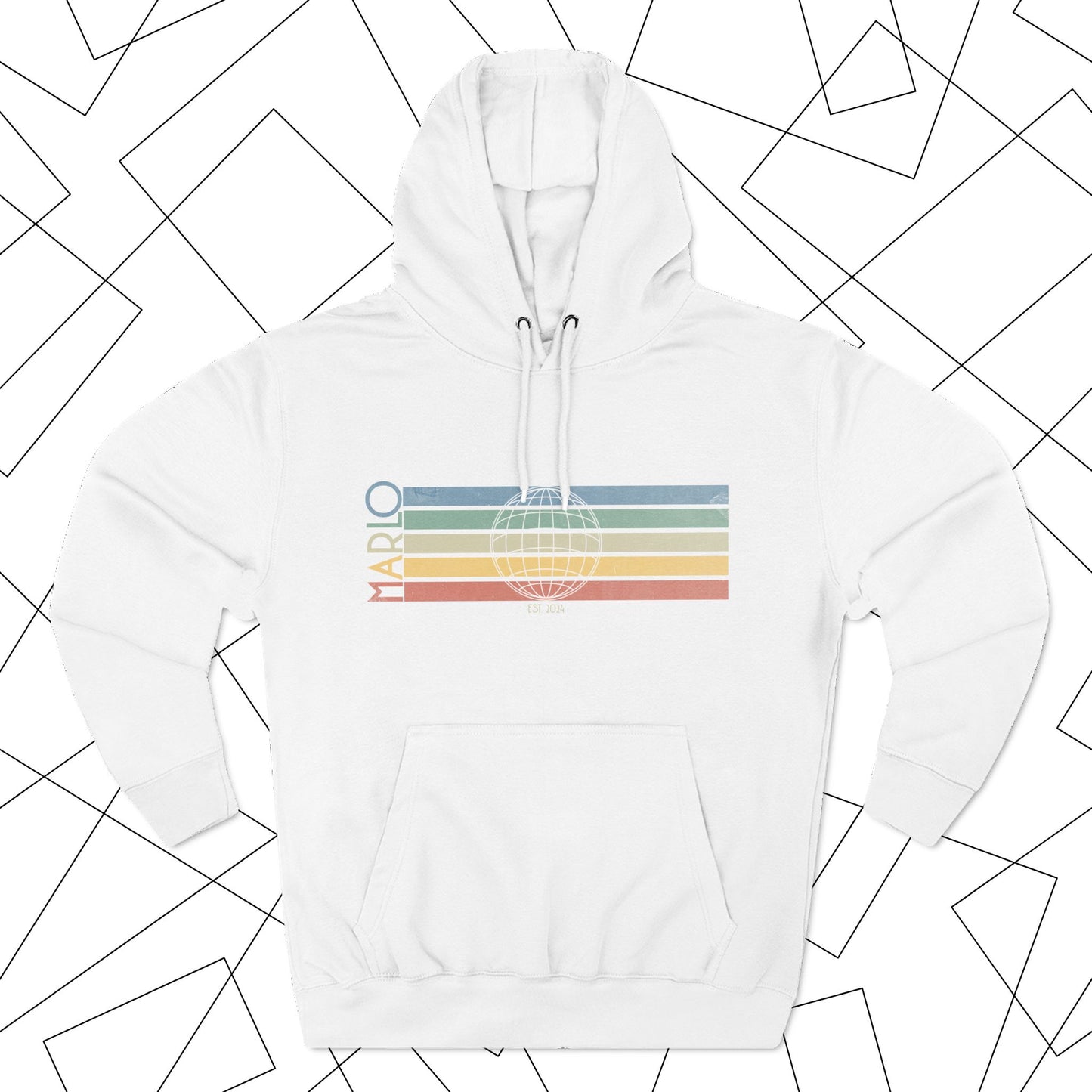 MARLO Vintage Stripe Hoodie – Global Grid Edition