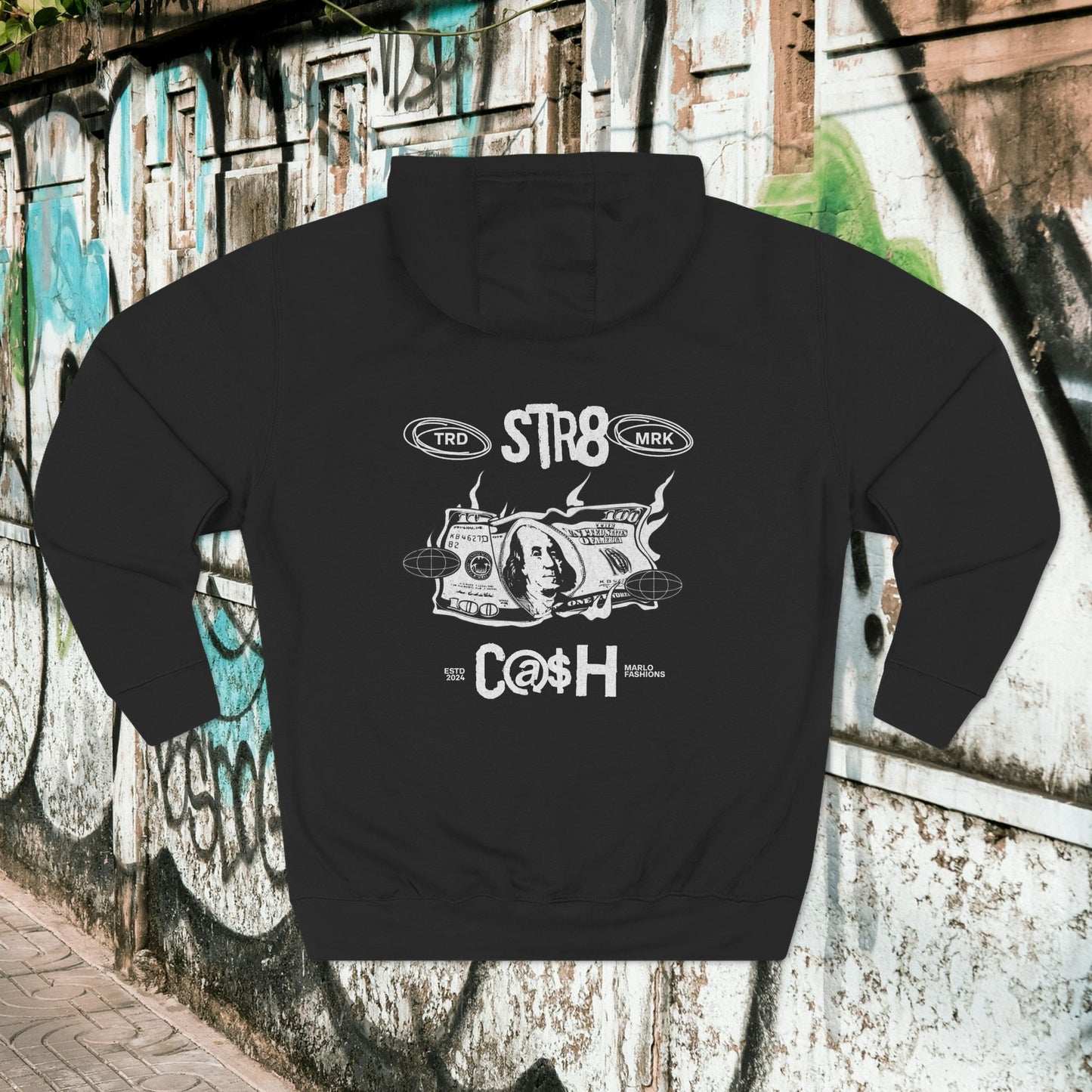 STR8 C@$H Benjamins Hoodie – Burn Fast, Flex Hard