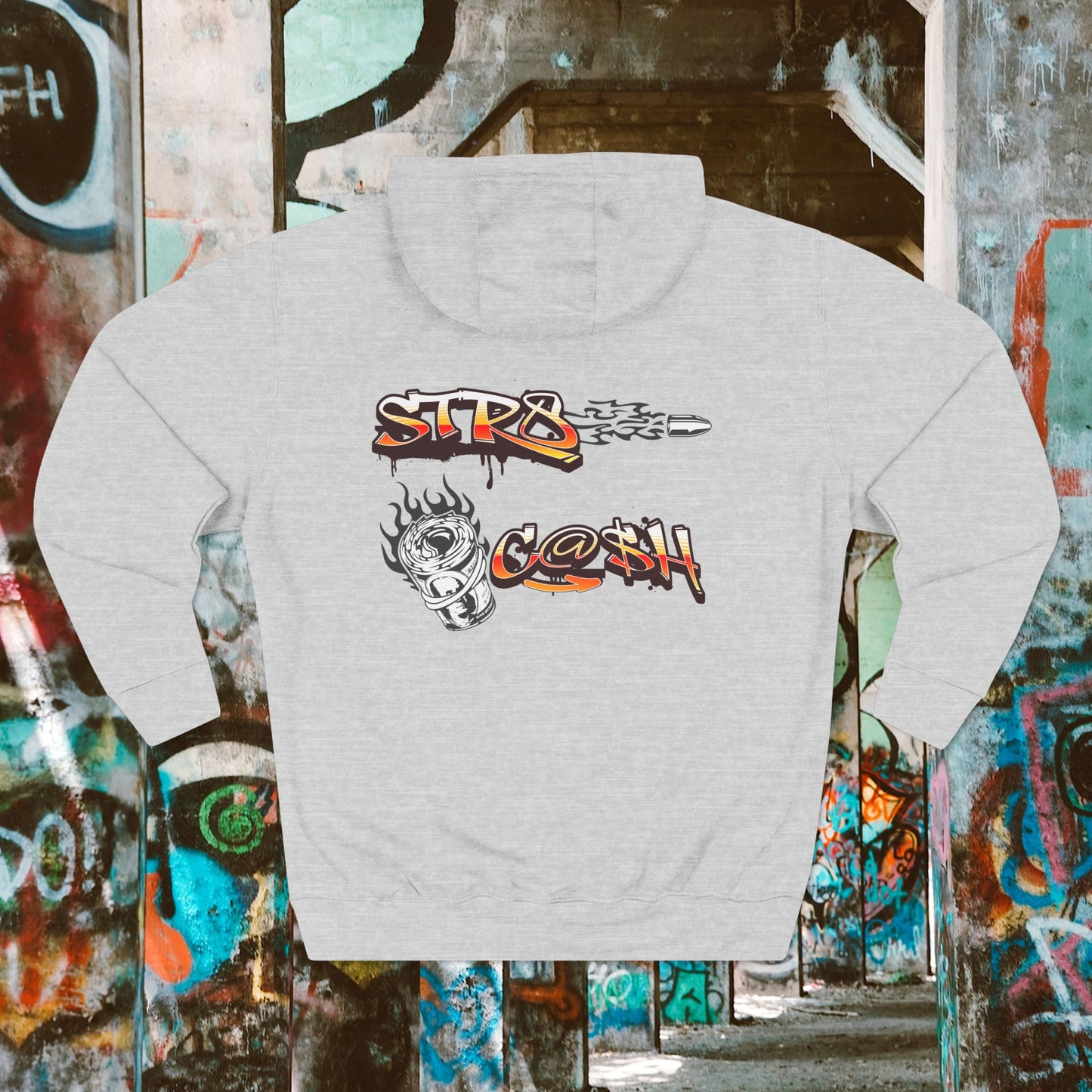 STR8 C@$H Flame Hoodie – Urban Heat, No Cap