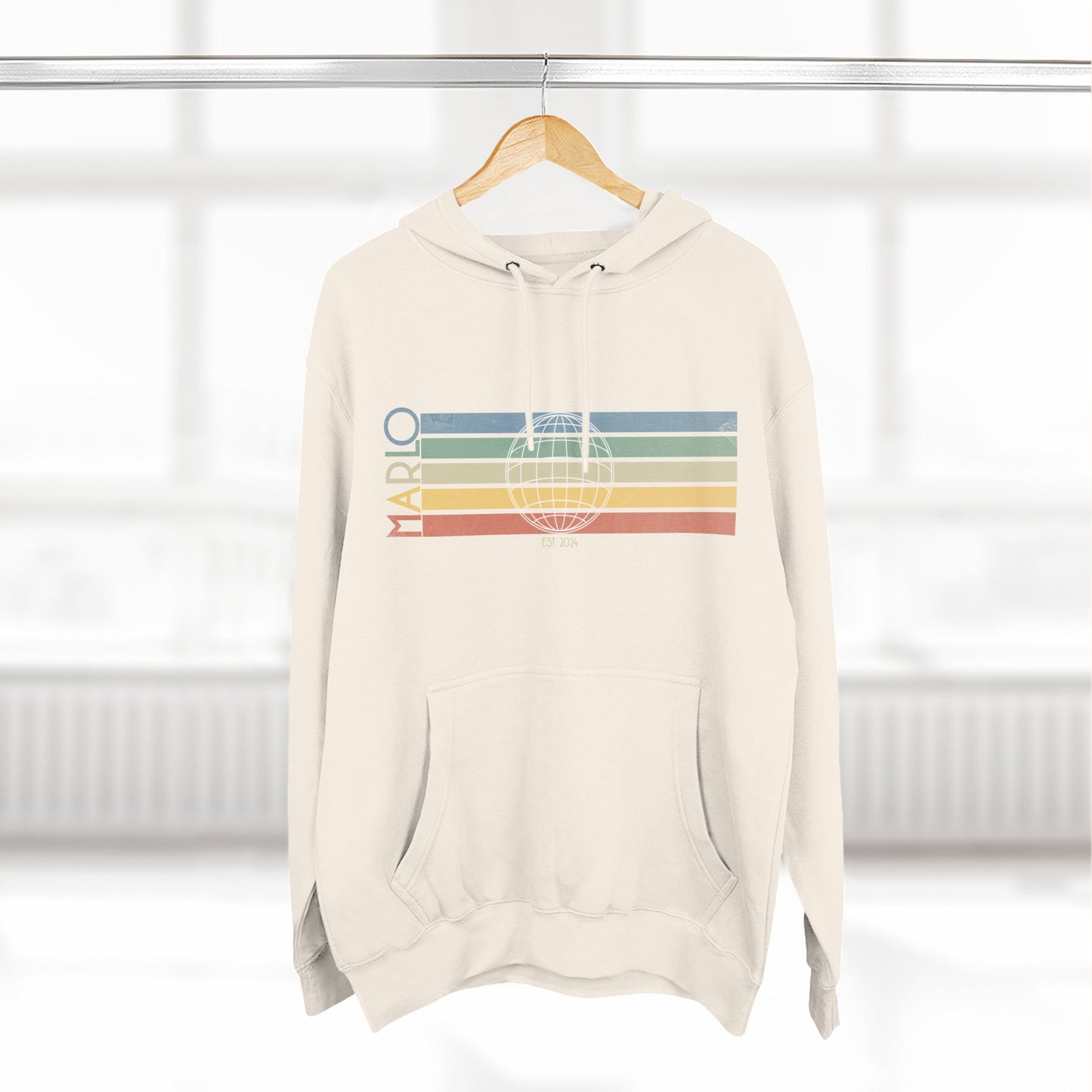 MARLO Vintage Stripe Hoodie – Global Grid Edition