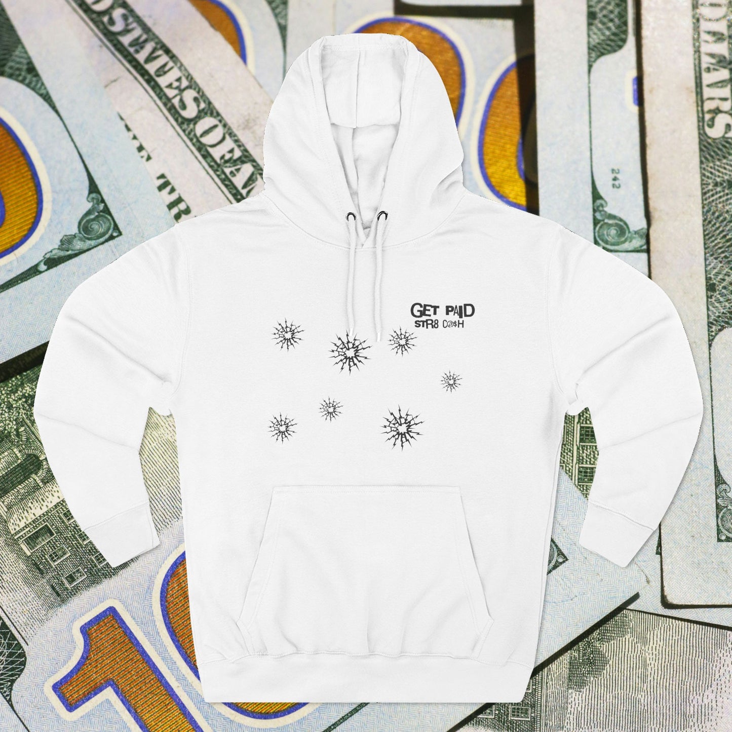 GET PAID STR8 C@$H Hoodie – Teddy Bandit Edition
