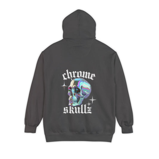 Chrome Skullz Hoodie | Unisex Cozy Sweatshirt | Trendy Streetwear | Halloween Apparel