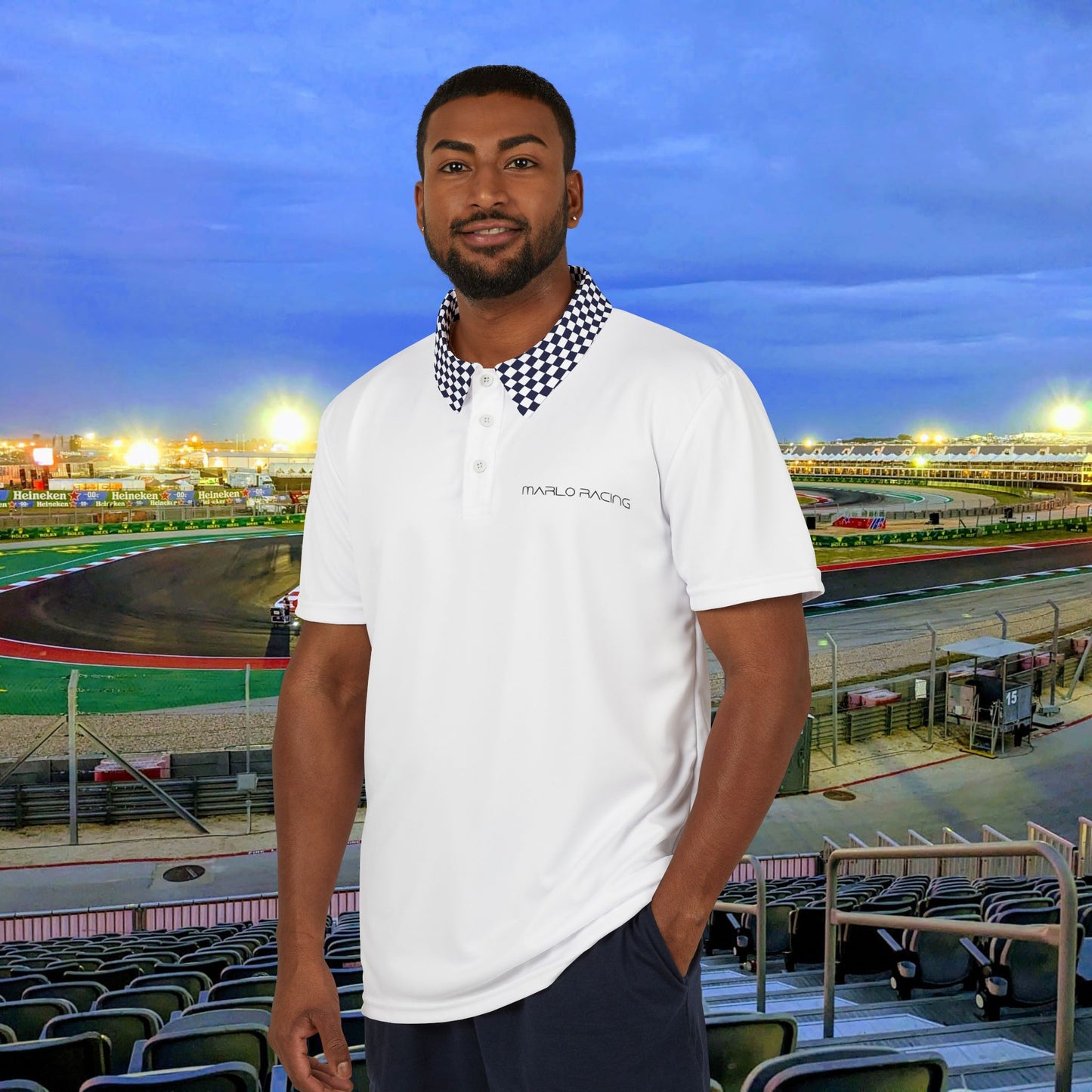 Checkered Flag Racing Polo Shirt