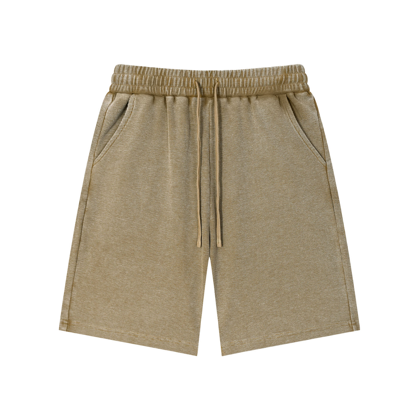 unisex waffle knit shorts,mineral wash shorts,cotton blend shorts,textured streetwear shorts,vintage casual shorts,MARLO Fashions,breathable summer shorts