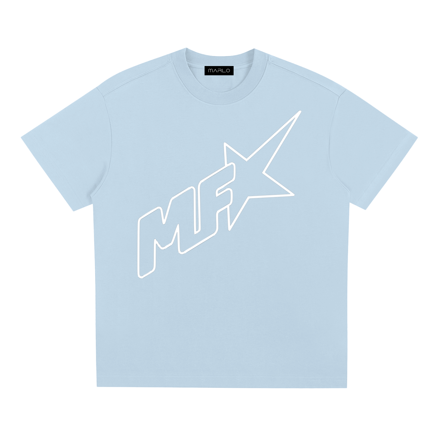 unisex logo t-shirt,MF star tee,quick-dry cotton blend shirt,oversized streetwear tee,Sorona fabric,MARLO Fashions