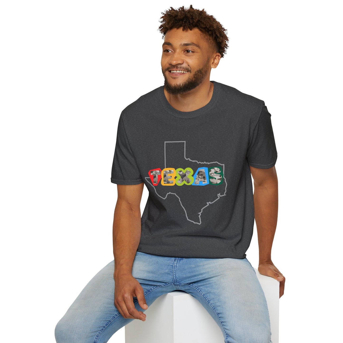 Texas Graphic Tee, Unisex Softstyle T-Shirt, Texas Pride Shirt, Casual Wear, Gift for Texans, Summer Apparel