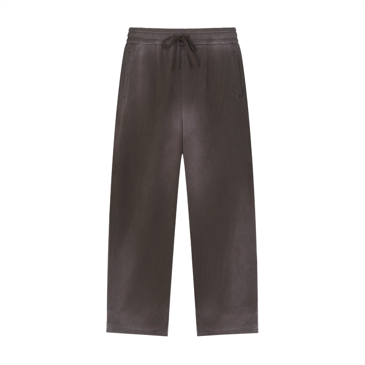 Faded Straight-Leg Cotton Blend Sweatpants