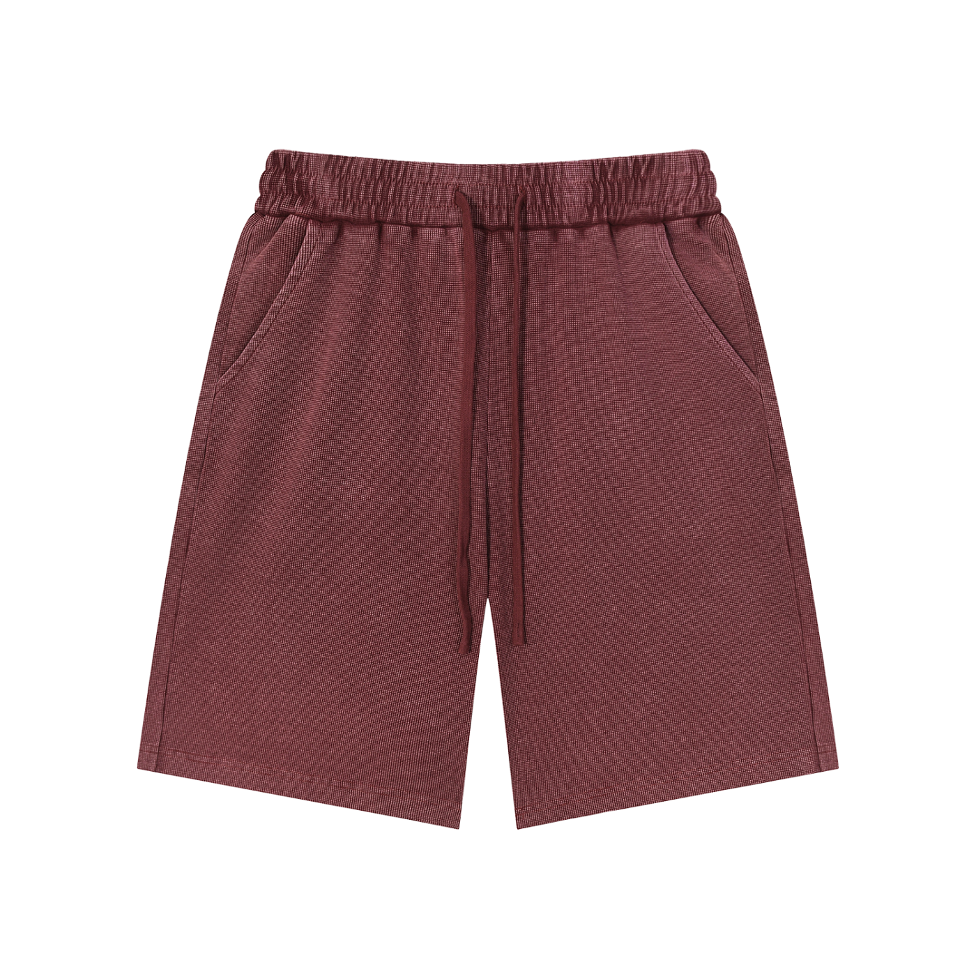 unisex waffle knit shorts,mineral wash shorts,cotton blend shorts,textured streetwear shorts,vintage casual shorts,MARLO Fashions,breathable summer shorts