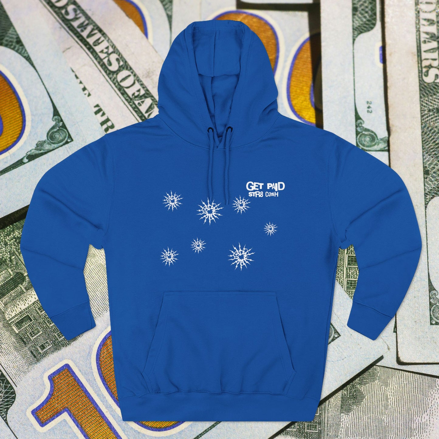 GET PAID STR8 C@$H Hoodie – Teddy Bandit Edition