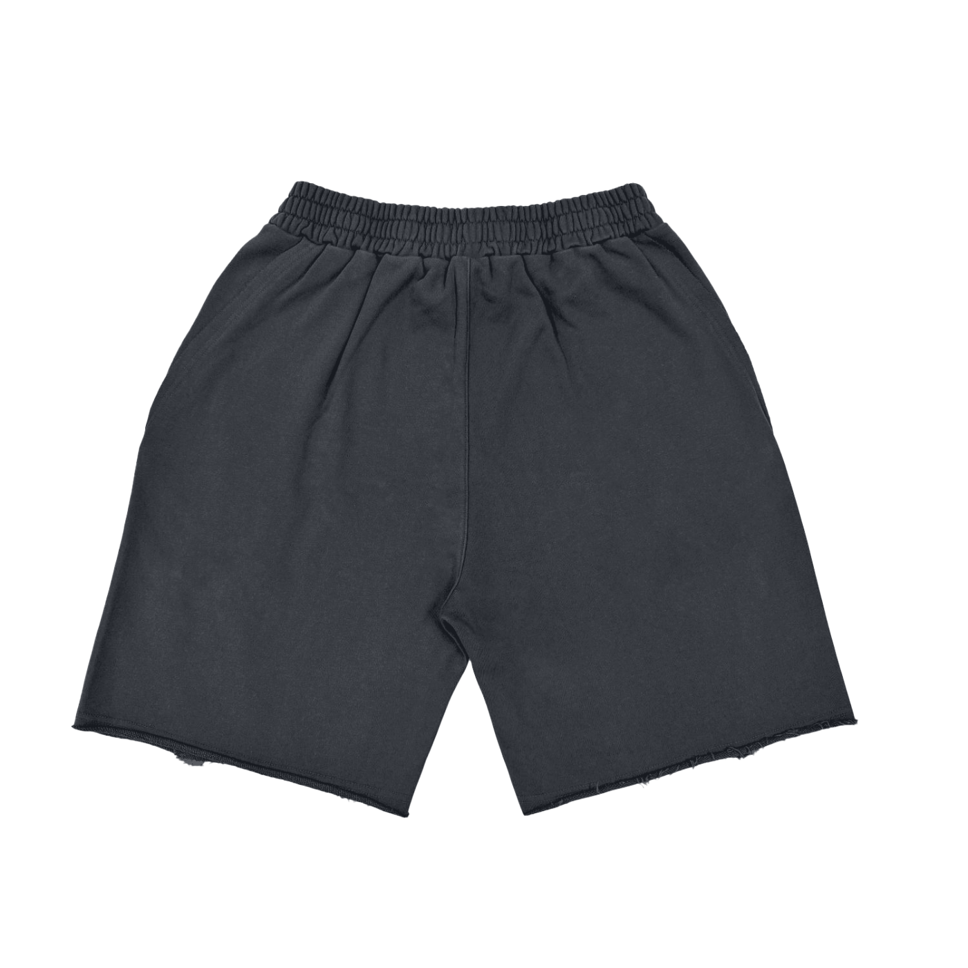 Vintage Washed Flames Pattern Cotton Shorts