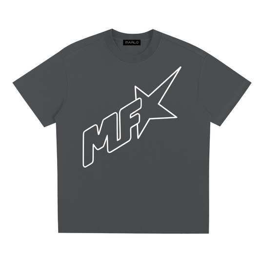 unisex logo t-shirt,MF star tee,quick-dry cotton blend shirt,oversized streetwear tee,Sorona fabric,MARLO Fashions