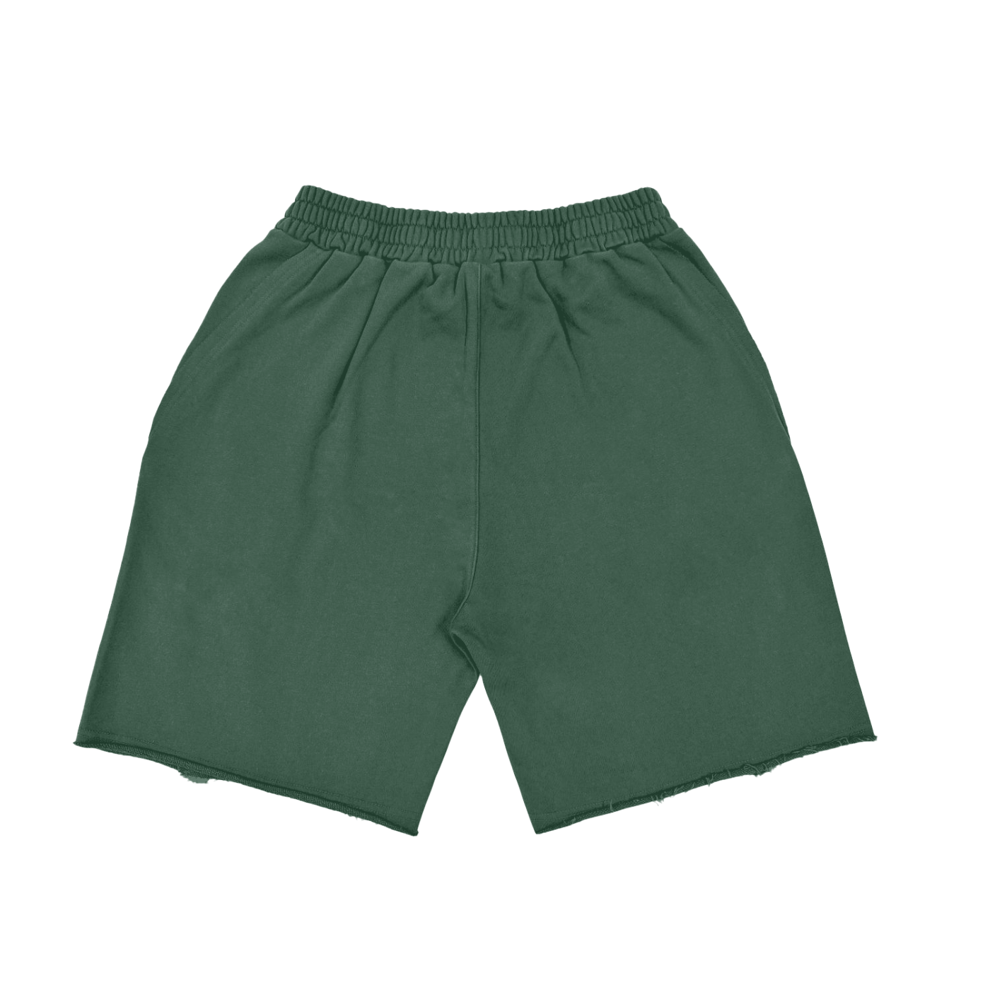 Vintage Washed Flames Pattern Cotton Shorts