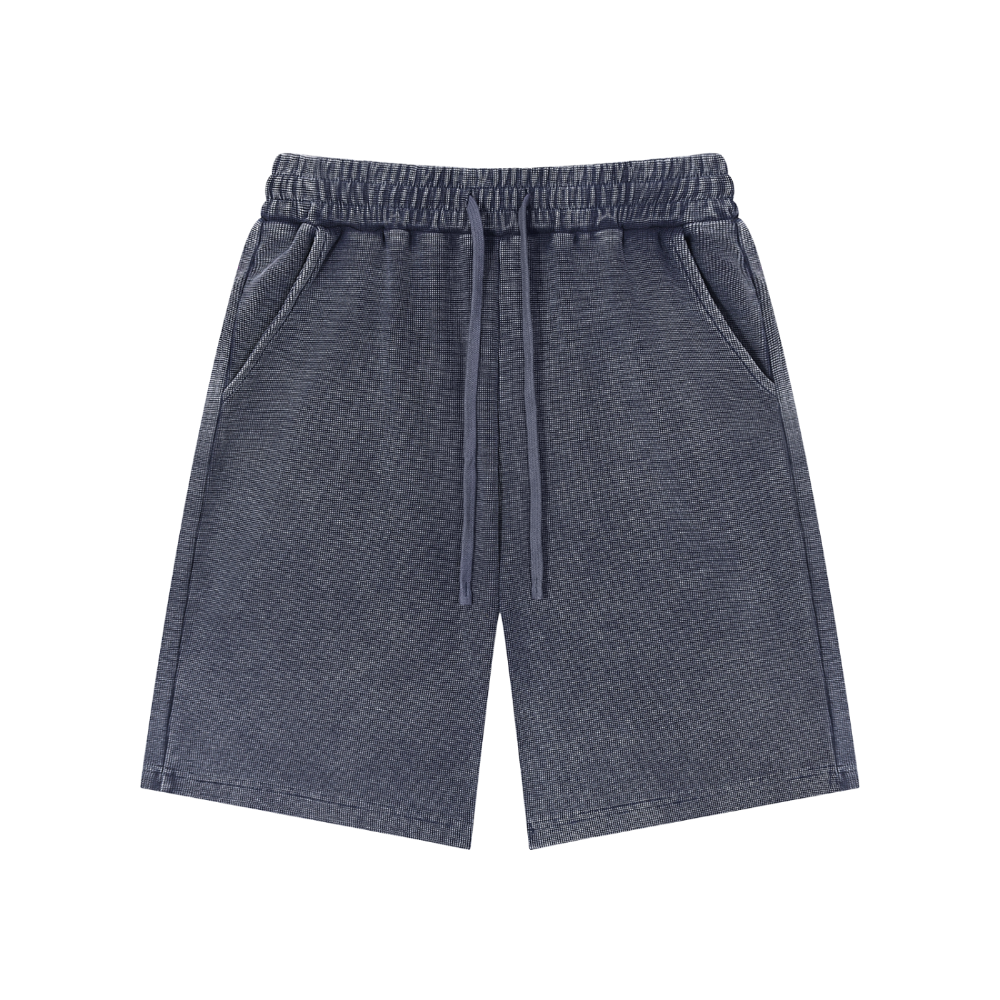 unisex waffle knit shorts,mineral wash shorts,cotton blend shorts,textured streetwear shorts,vintage casual shorts,MARLO Fashions,breathable summer shorts