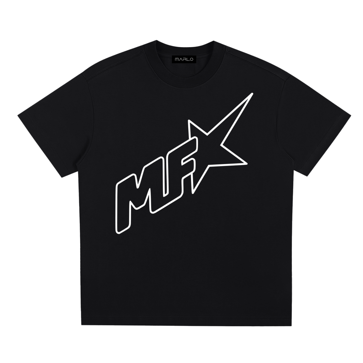 unisex logo t-shirt,MF star tee,quick-dry cotton blend shirt,oversized streetwear tee,Sorona fabric,MARLO Fashions