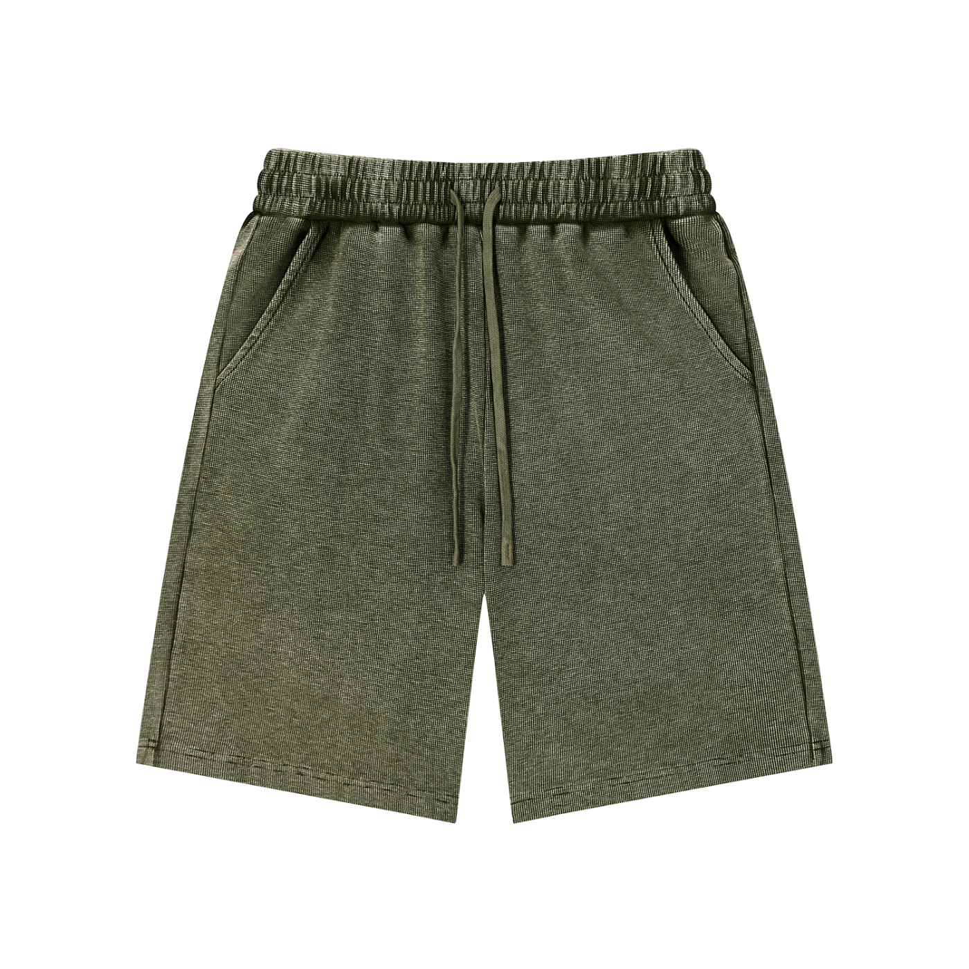 unisex waffle knit shorts,mineral wash shorts,cotton blend shorts,textured streetwear shorts,vintage casual shorts,MARLO Fashions,breathable summer shorts