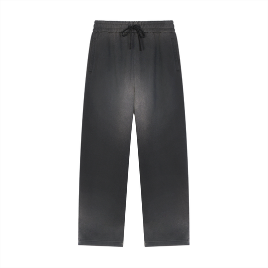 Faded Straight-Leg Cotton Blend Sweatpants