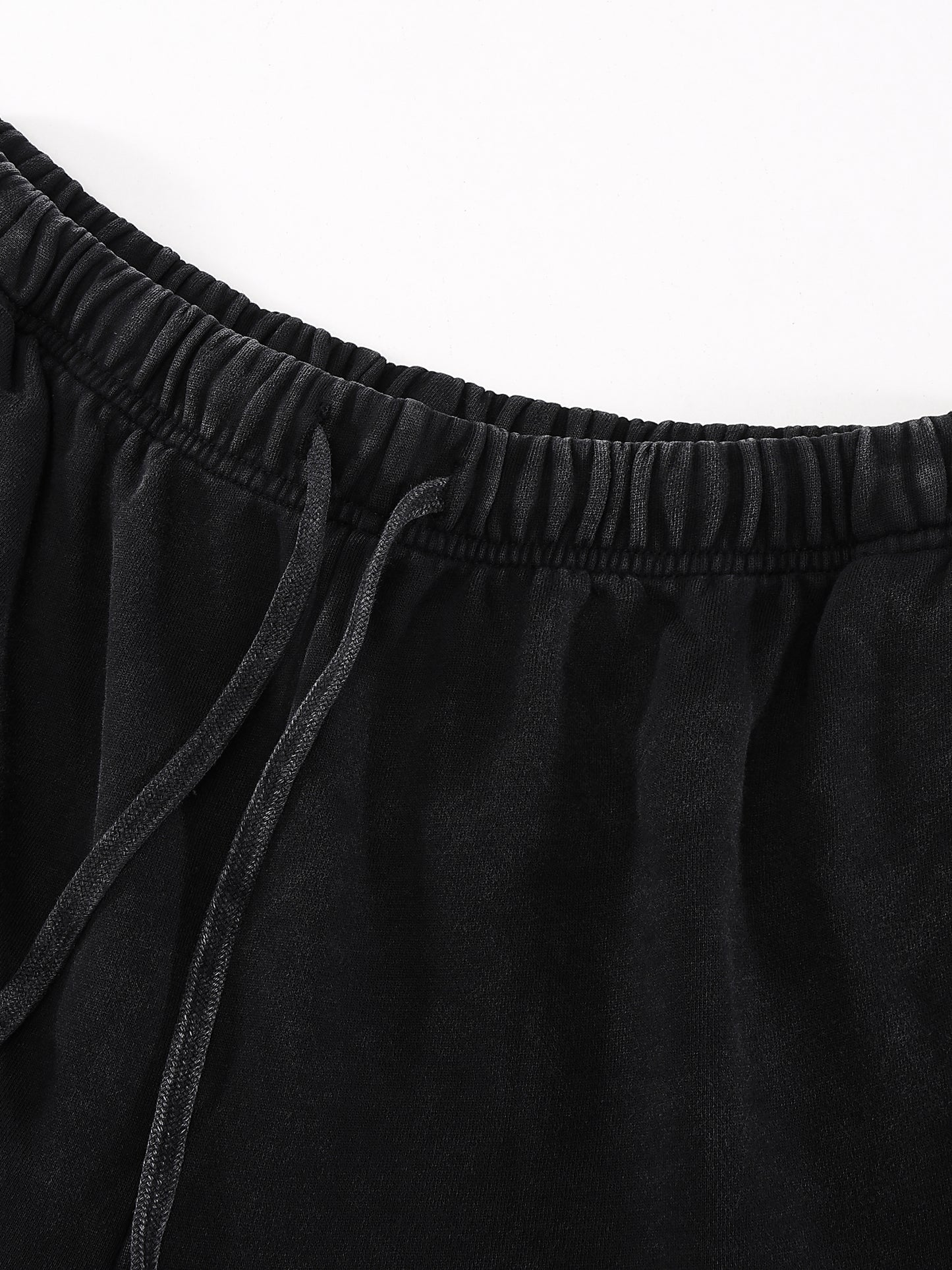 Vintage Washed Flames Pattern Cotton Shorts