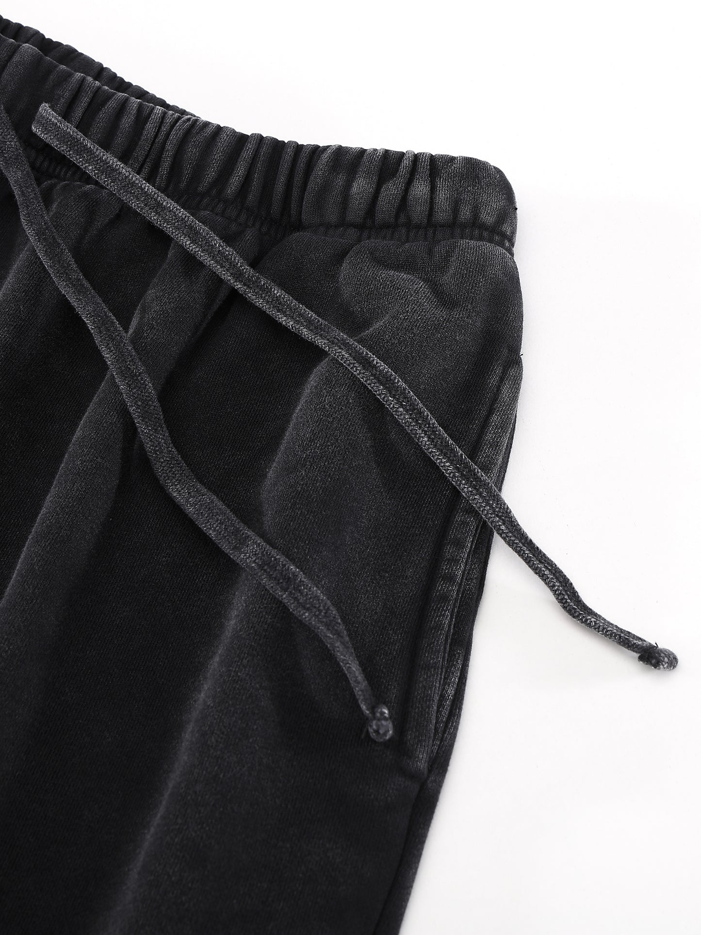 Vintage Washed Flames Pattern Cotton Shorts