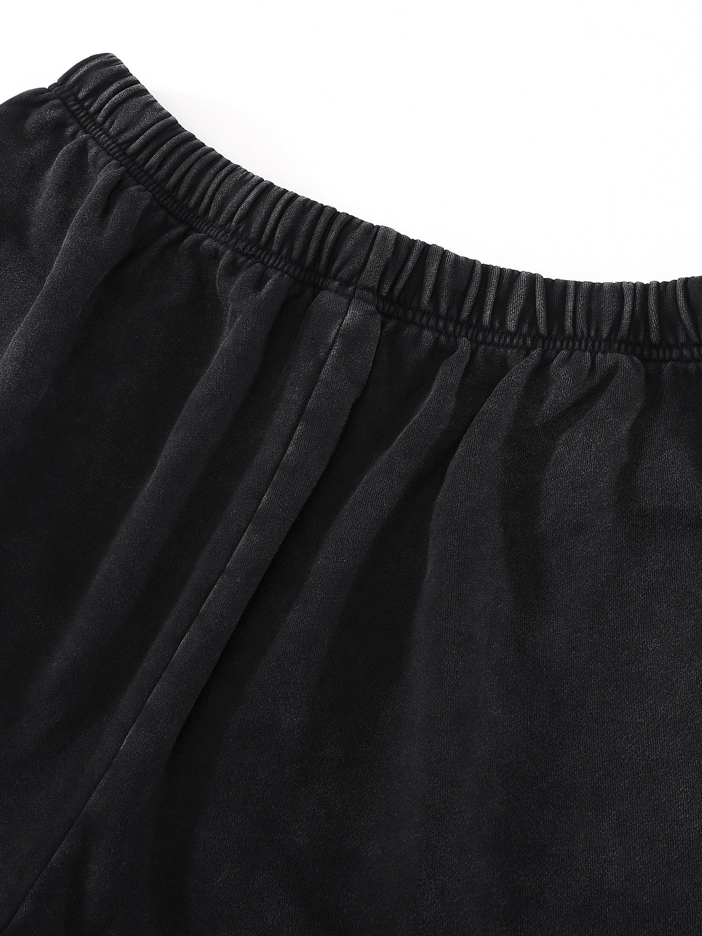 Vintage Washed Flames Pattern Cotton Shorts