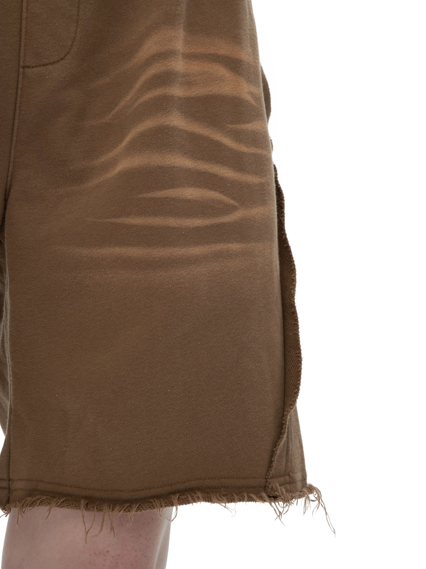 Vintage Washed Flames Pattern Cotton Shorts