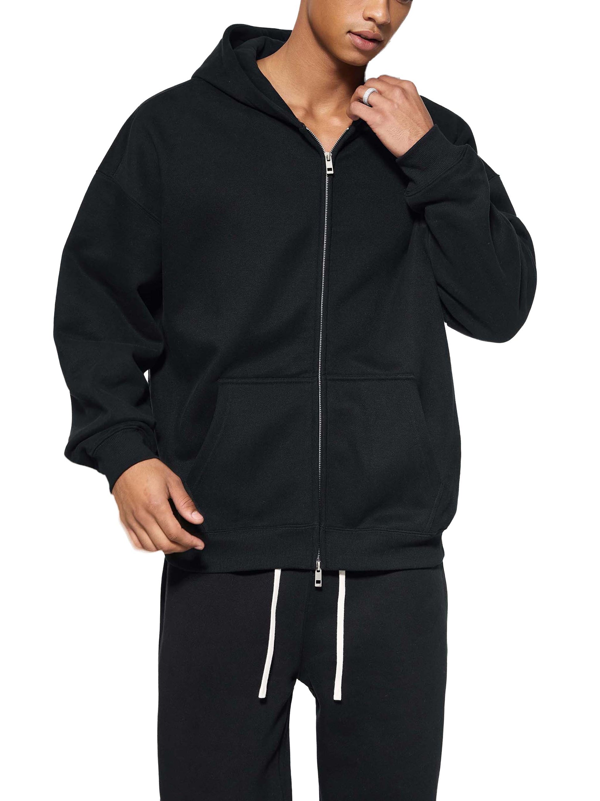 Unisex Zip-Up Hoodie,Loose Fit Winter Hoodie,Streetwear Hoodie,Drop Shoulder Hoodie,Casual Zipper Hoodie,Hooded Sweatshirt for Men,Daily Wear Zip Hoodie,Urban Casual Hoodie,MARLO Fashions